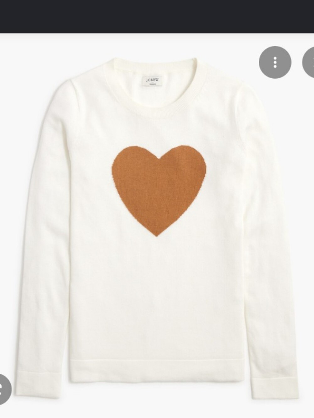 J. Crew Heart Teddie Sweater Cotton Lightweight